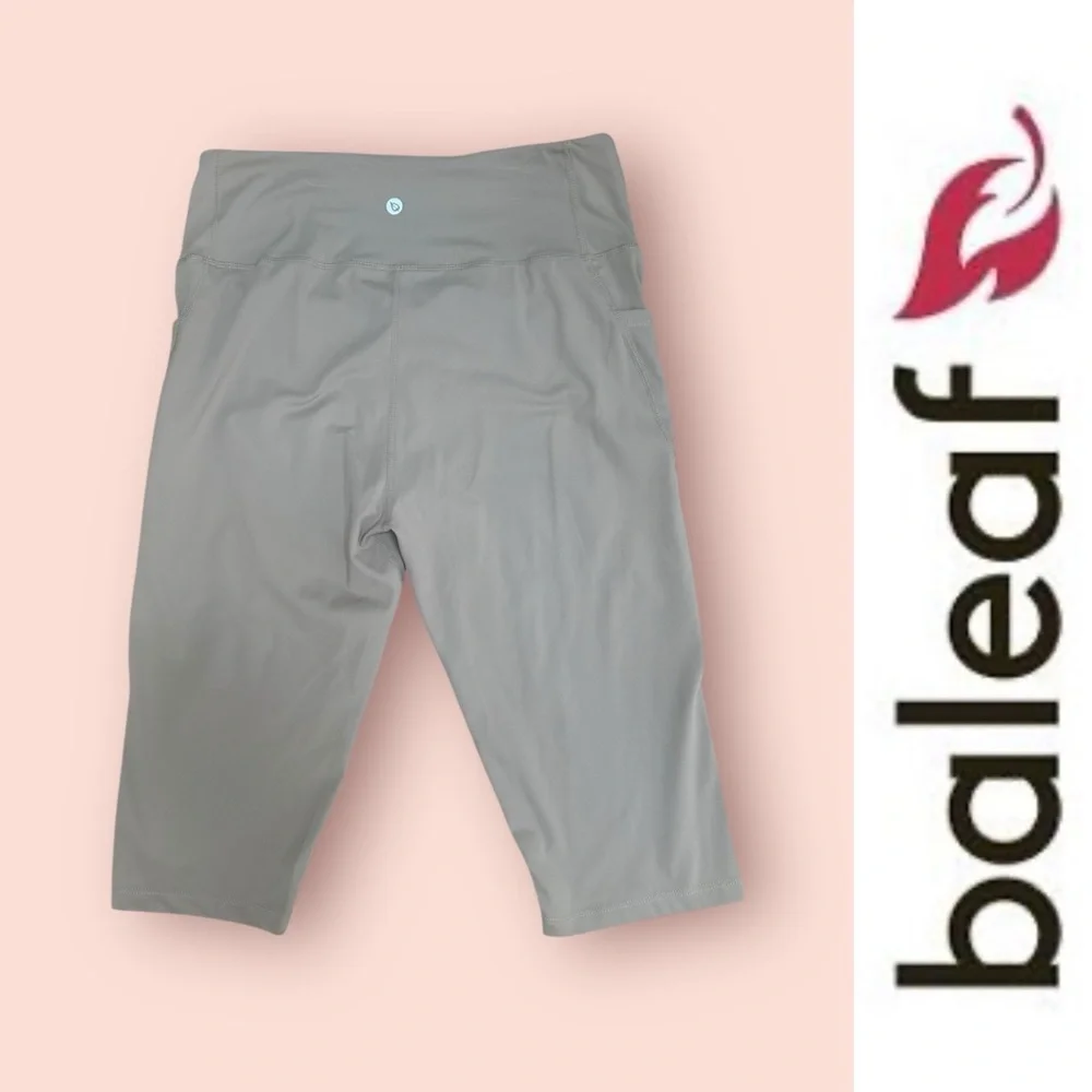 Baleaf Beige‎ Short Leggings, Size L, MSRP $30 - Picture 3 of 5